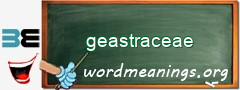 WordMeaning blackboard for geastraceae